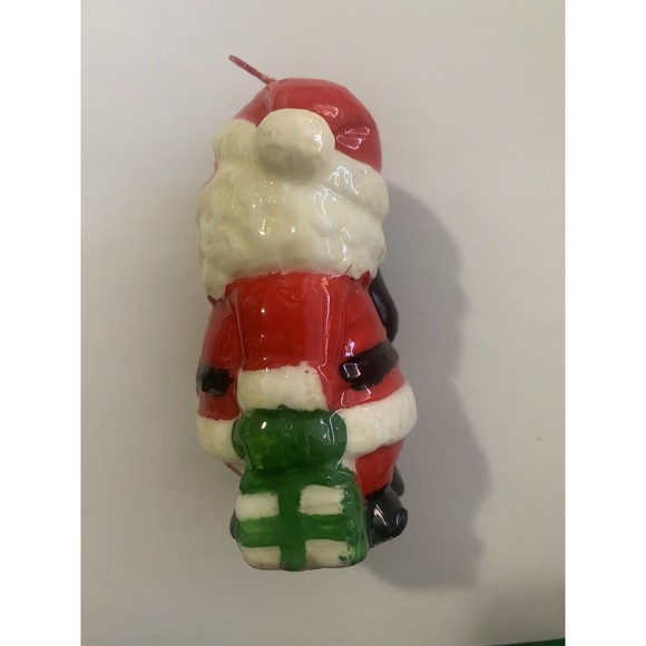 Vintage Christmas Character Candles  Mini Santa Snowman 1960's sealed Elf Works - Picture 4 of 12